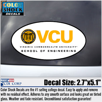 VCU School of Engineering Oval Decal - Virginia Book Company