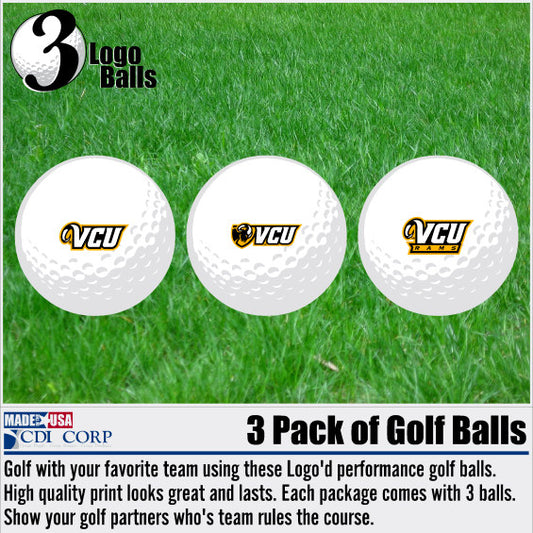 VCU Golf Balls (3 pack) - Virginia Book Company