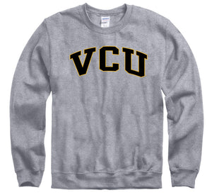 VCU Bold Arch Gray Crew Sweatshirt - Virginia Book Company