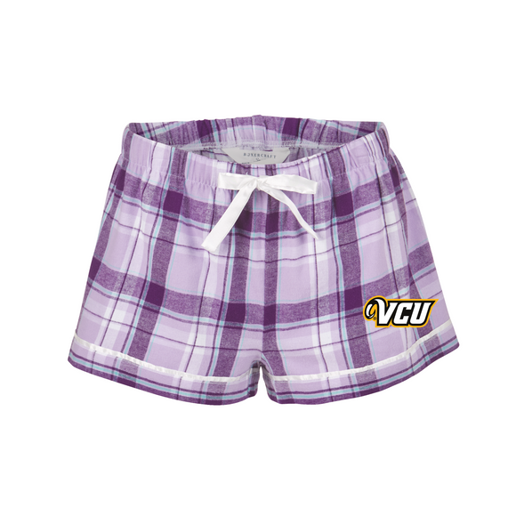 VCU Lavender Flannel Shorts - Virginia Book Company