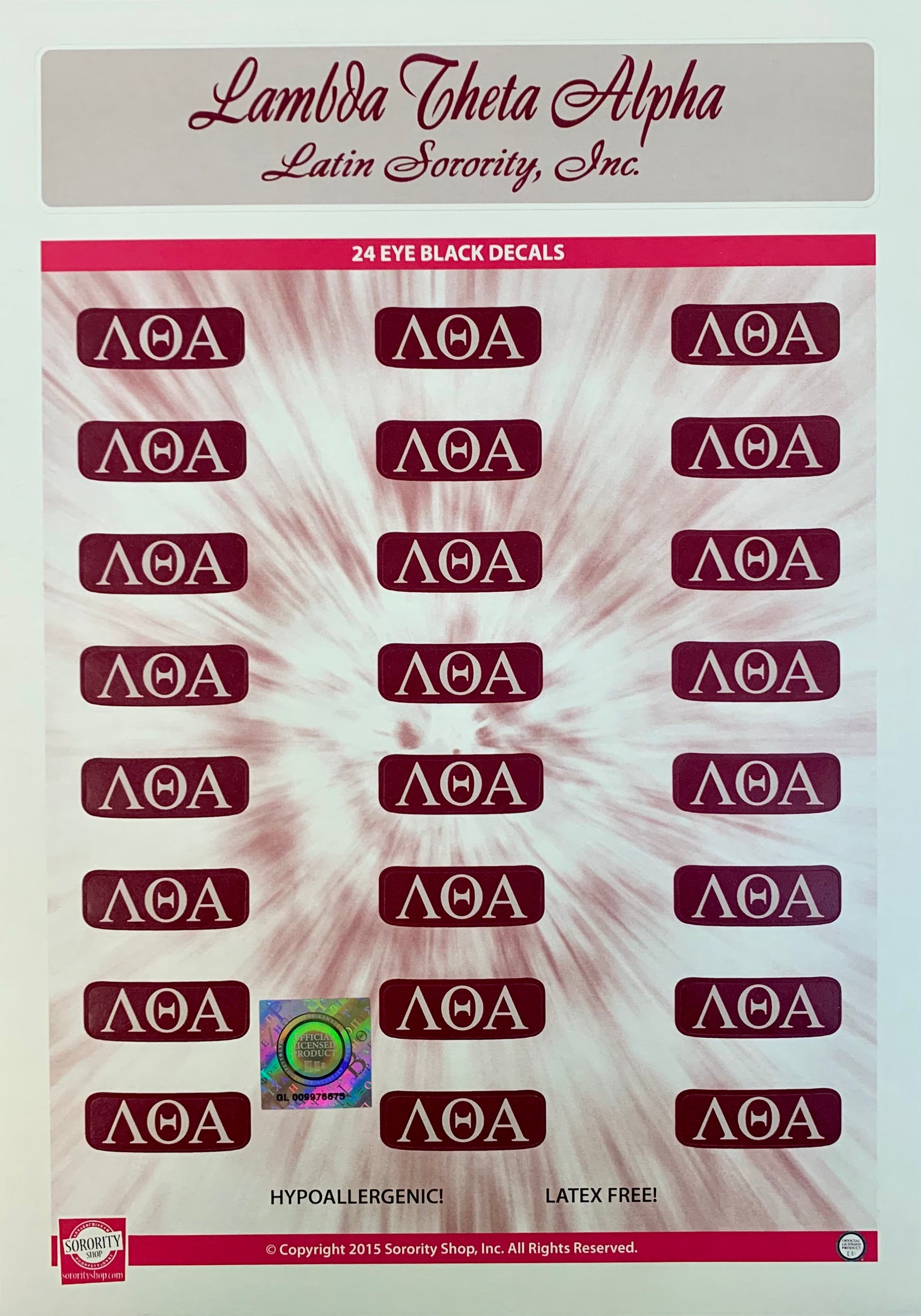 Lambda Theta Alpha Sticker Sheet - Virginia Book Company