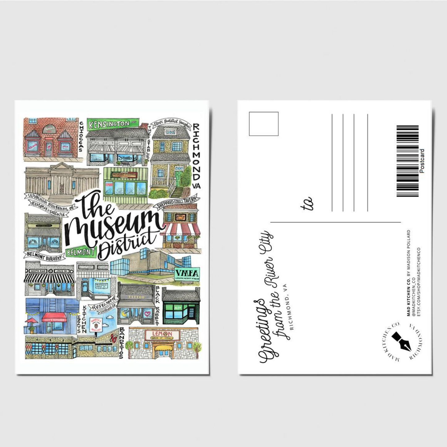 Museum District Postcard - 5" x 7" - Virginia Book Company