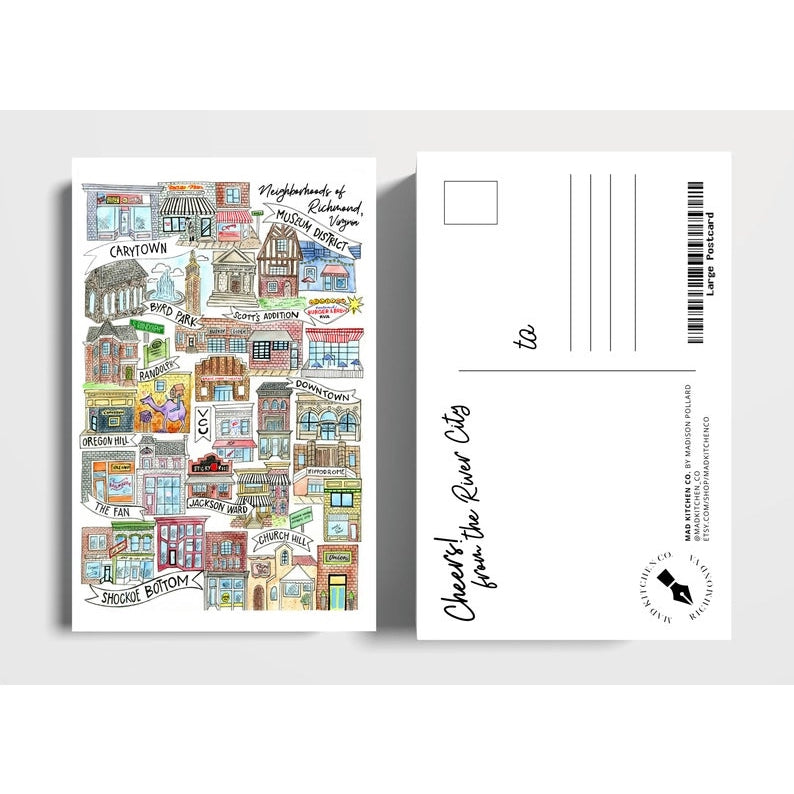 Neighborhoods of Richmond Postcard- 5.5" x 8.5" - Virginia Book Company