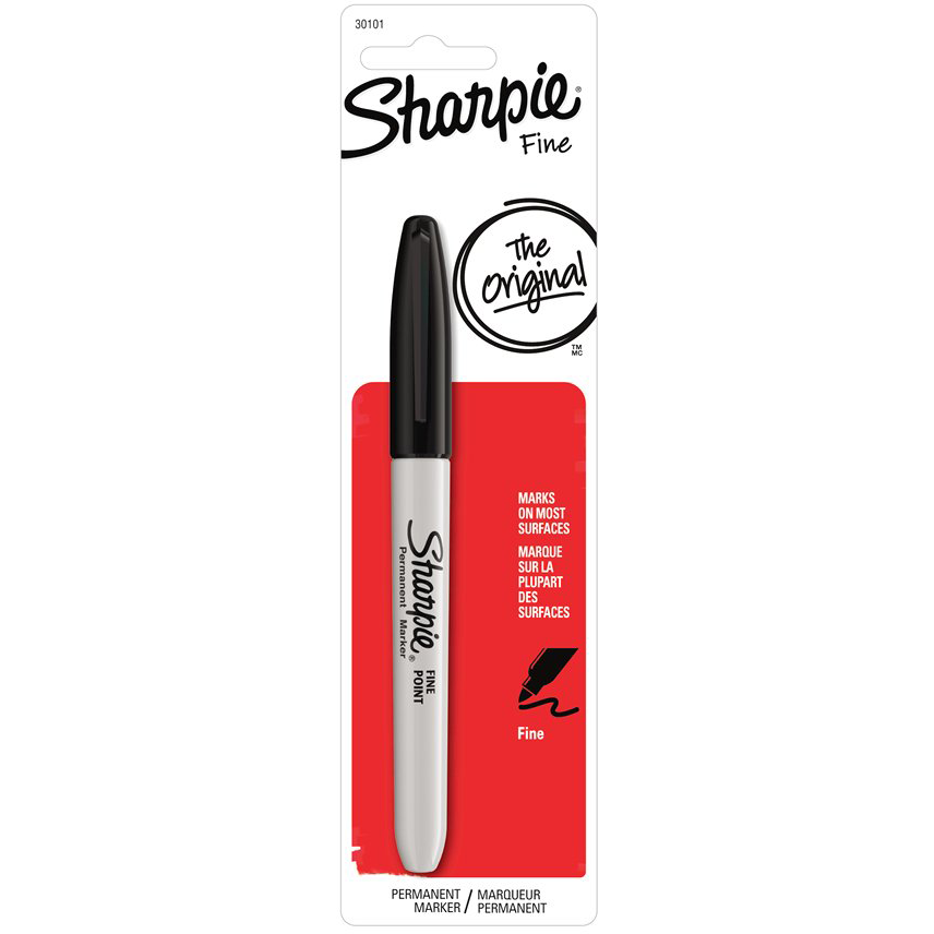 Sharpie Permanent Marker Black Fine 1 Pack - Virginia Book Company