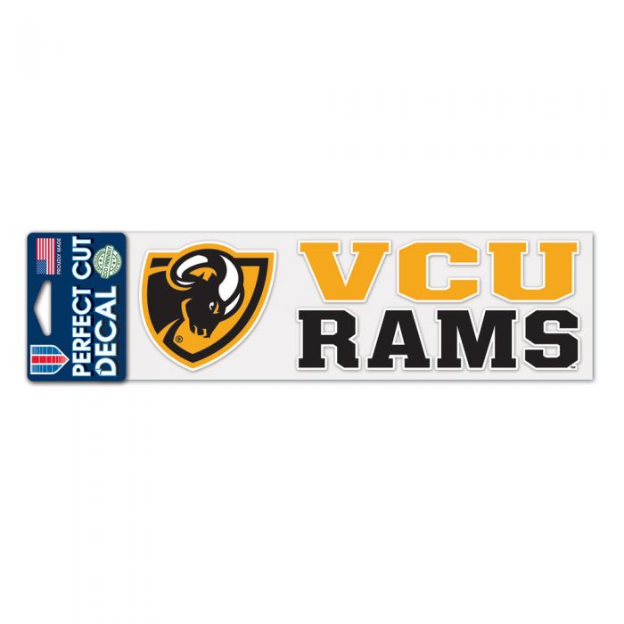 VCU Rams Stacked Perfect Cut Decals 3" X 10" - Virginia Book Company