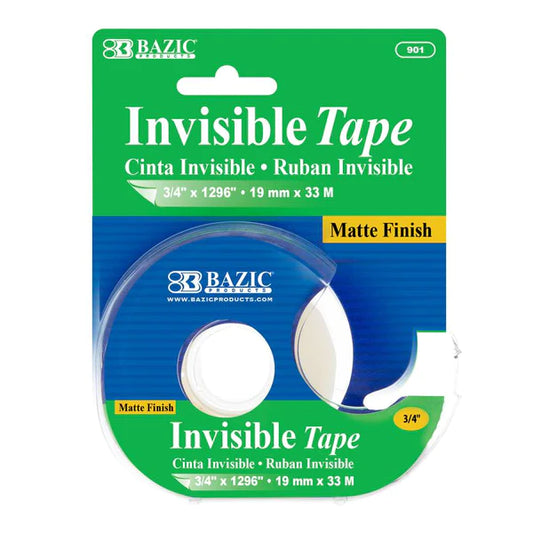 Invisible Tape With Dispenser - Virginia Book Company