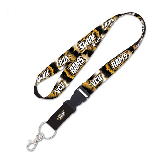 VCU Rams Tie Dye Lanyard W/Detachable Buckle 1" - Virginia Book Company