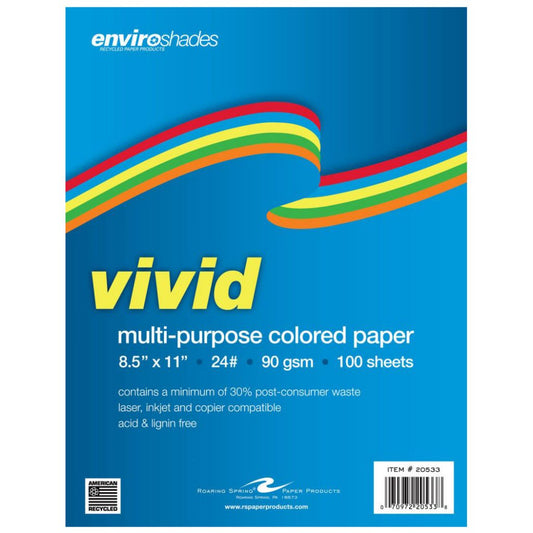 E-Shades Vivid 100 Colored Paper - Virginia Book Company